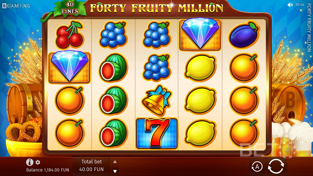 Revisión de Forty Fruity Million de BETO Slots