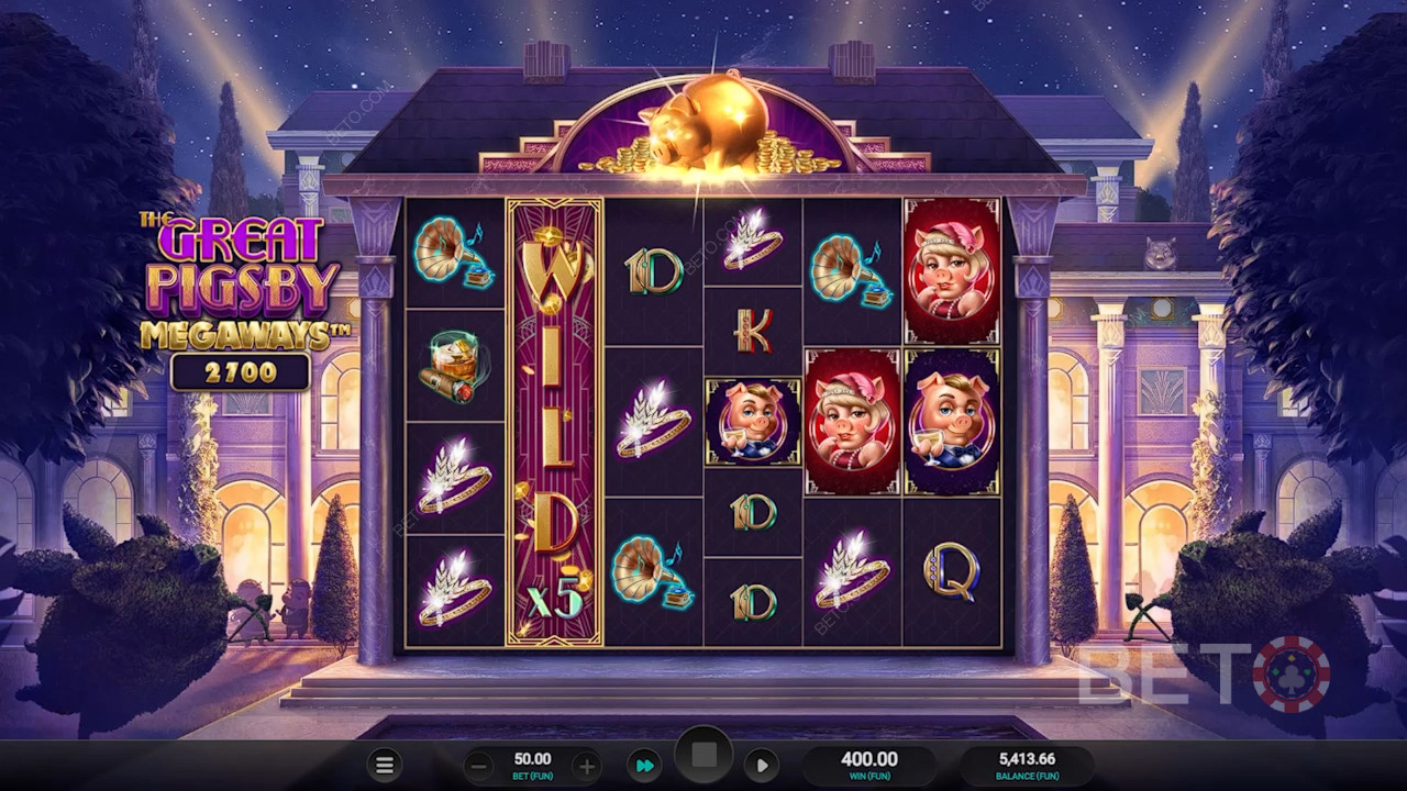 The Great Pigsby Megaways Reseña de BETO Slots