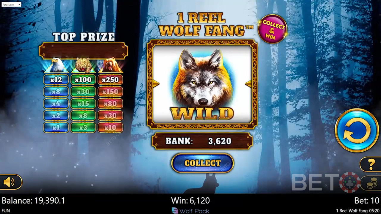 1 Reel Wolf Fang Juego Gratis