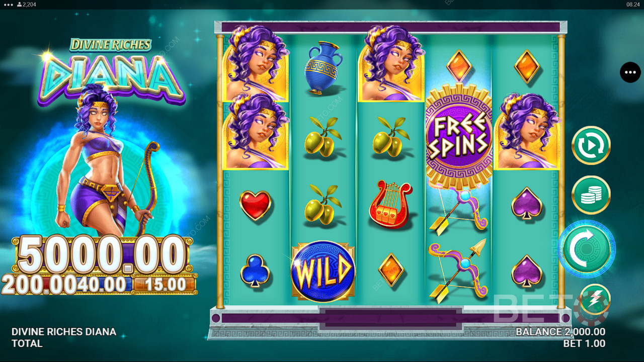 Divine Riches Diana Juego Gratis