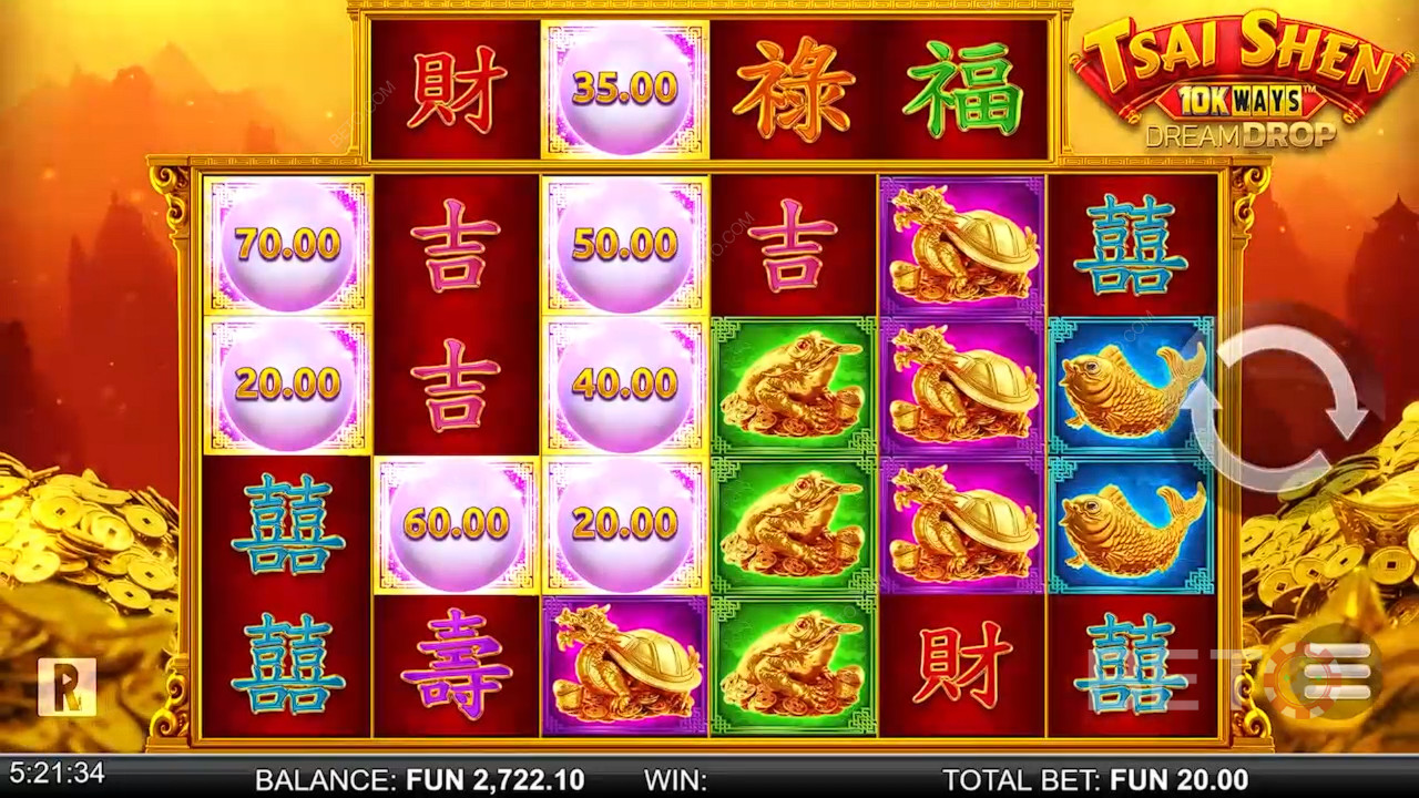 Tsai Shen 10K Ways Dream Drop Reseña de BETO Slots