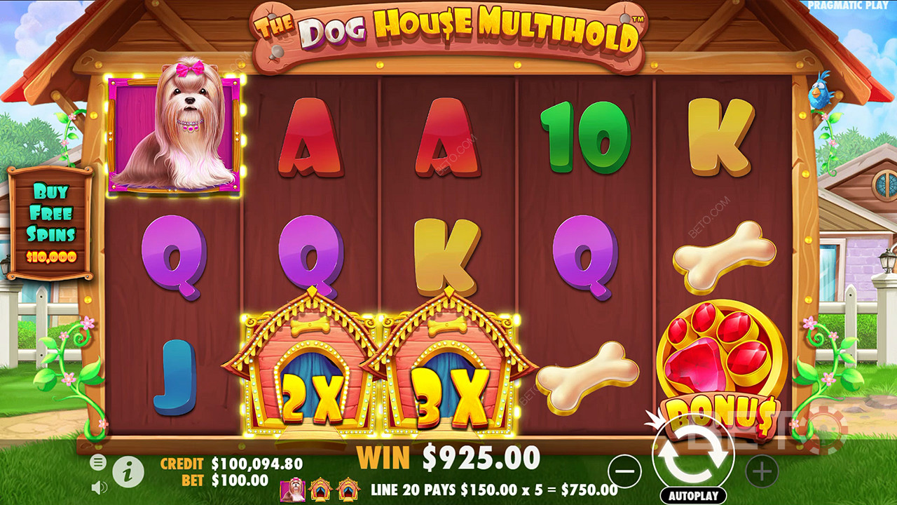 Explicación de las bonificaciones en The Dog House Multihold by Pragmatic Play
