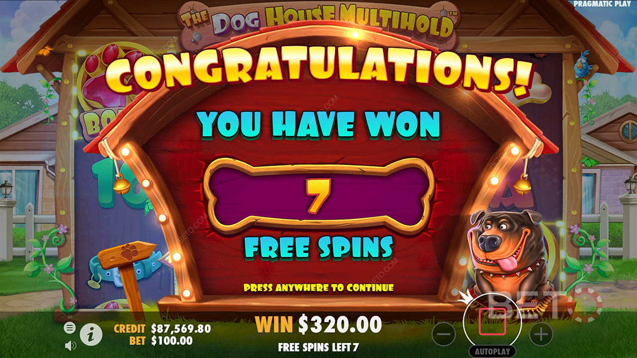 ¡Gana 9.000 veces tu apuesta en la tragaperras online The Dog House Multihold!
