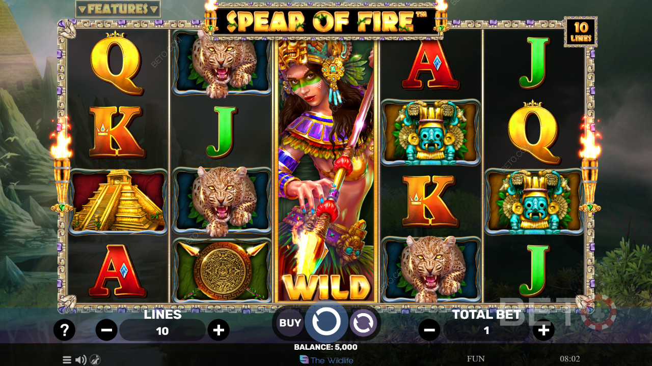 Reseña de Spear Of Fire de BETO Slots