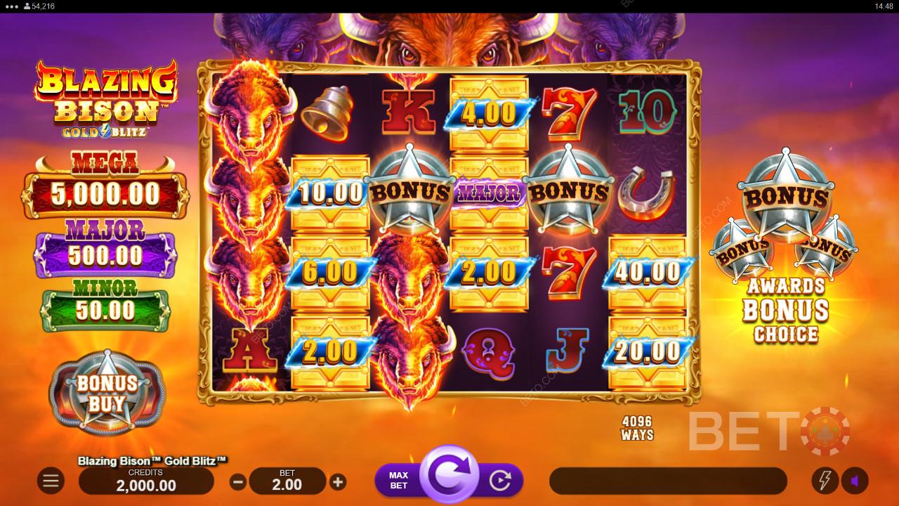 Blazing Bison Gold Blitz Juego Gratis