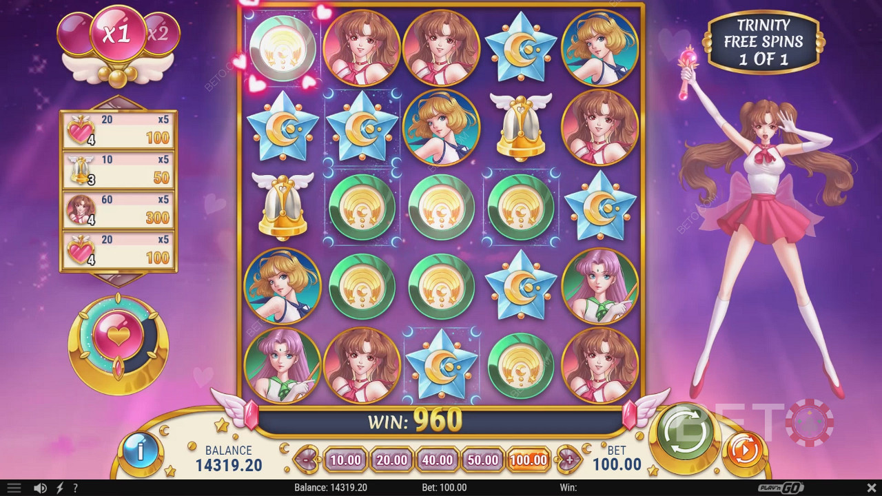 Reseña de Moon Princess Trinity de BETO Slots