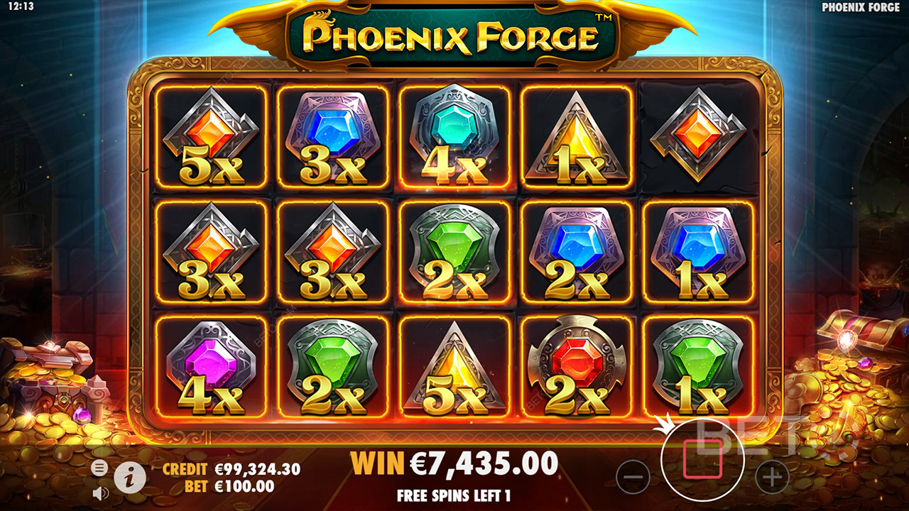 Explicación de las funciones adicionales en Phoenix Forge por Pragmatic Play