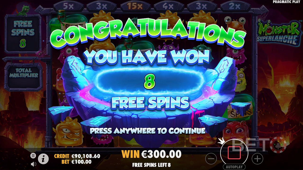 ¡Gana 5.000 veces tu apuesta en la tragaperras Monster Superlanche!