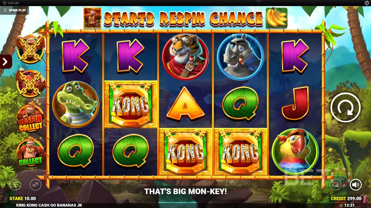 King Kong Cash Go Bananas Reseña de BETO Slots