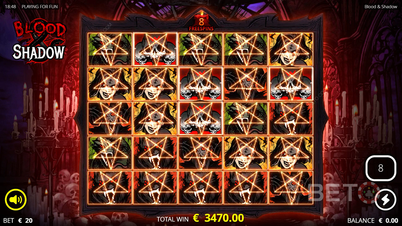 Reseña de Blood and Shadow de BETO Slots