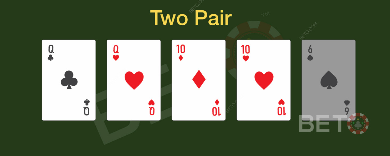 Las 2 parejas en el póker pueden ser difíciles de jugar correctamente.