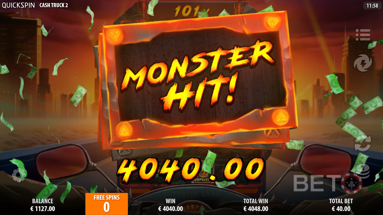 ¡Gana 35.000x tu apuesta en la tragaperras Cash Truck 2 Online!