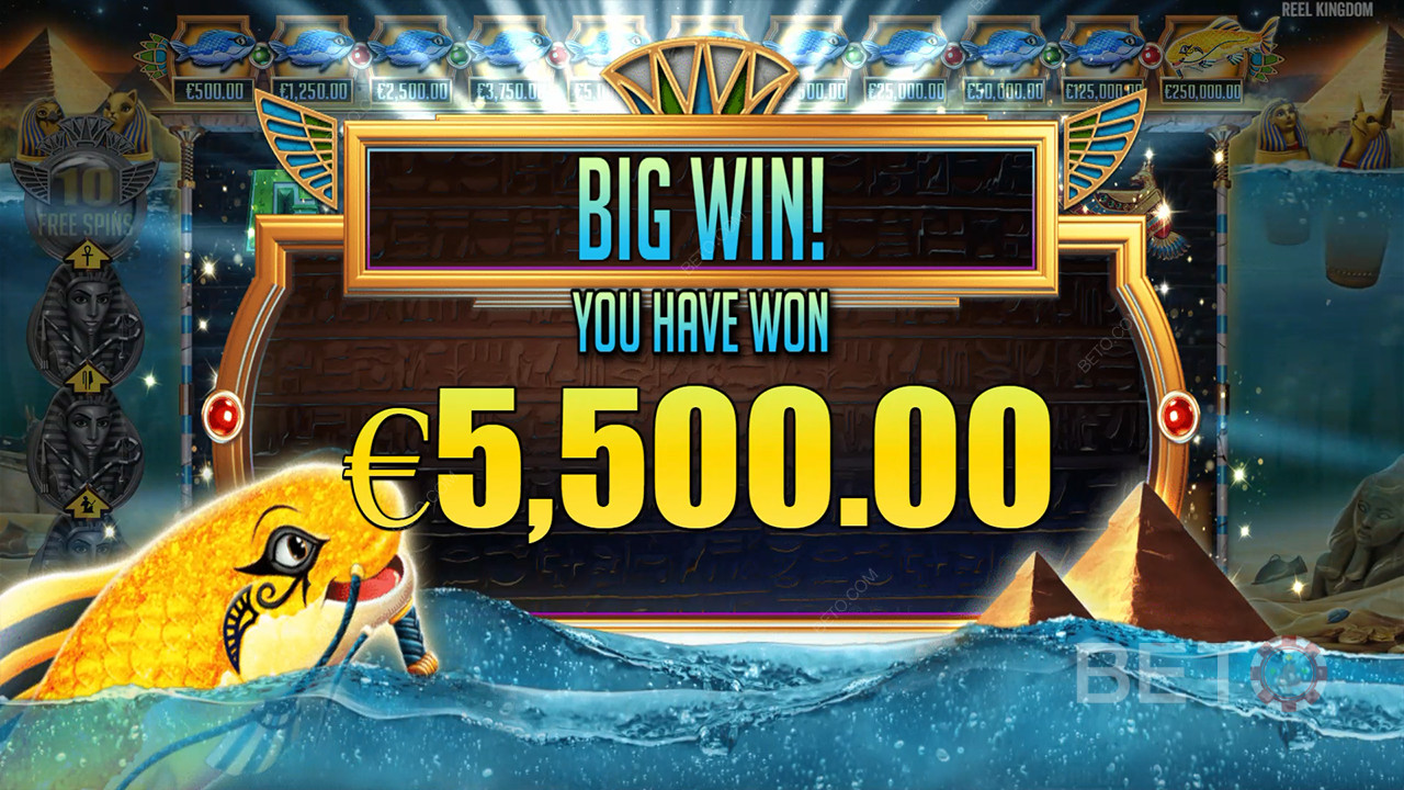 ¡Gana 10.000 veces tu apuesta en la tragaperras Fish Eye Online!