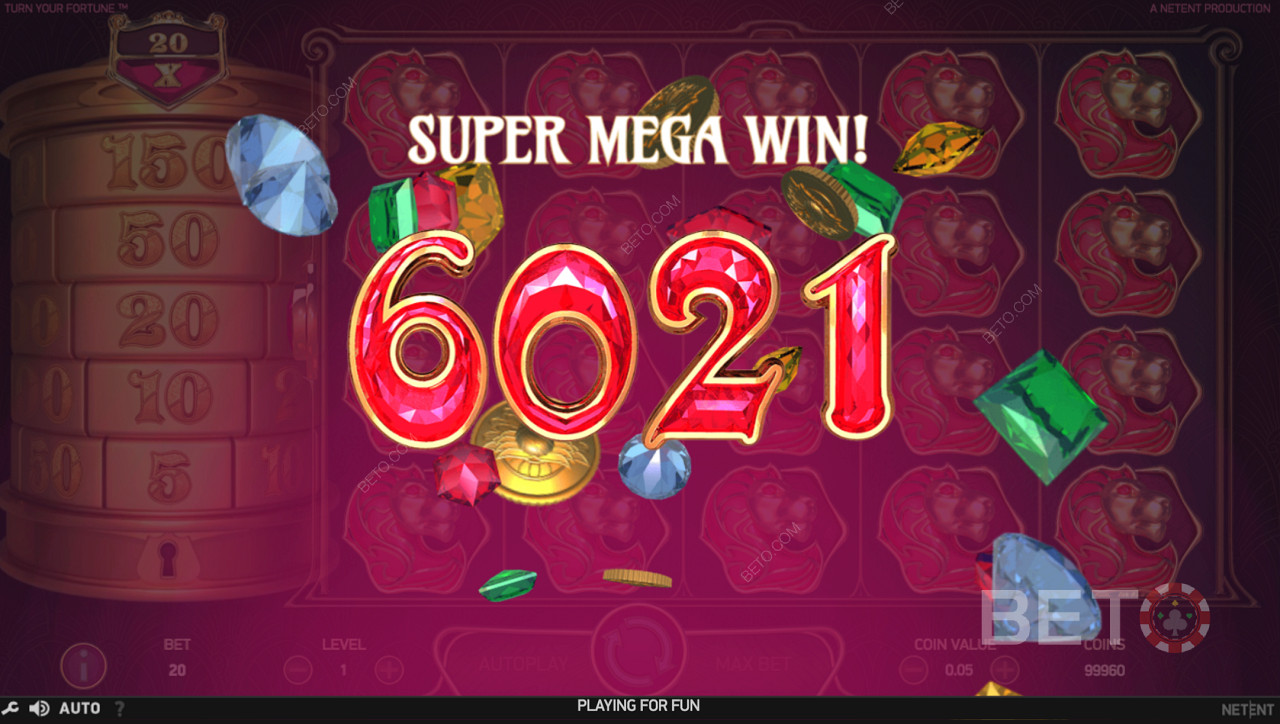 Conseguir el Super Mega Win en Turn Your Fortune