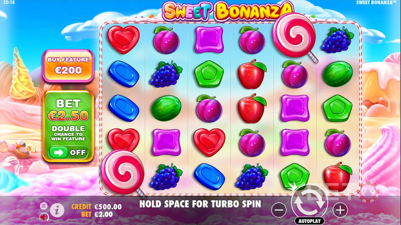 Juega a la tragaperras Sweet Bonanza, el colorido juego de casino