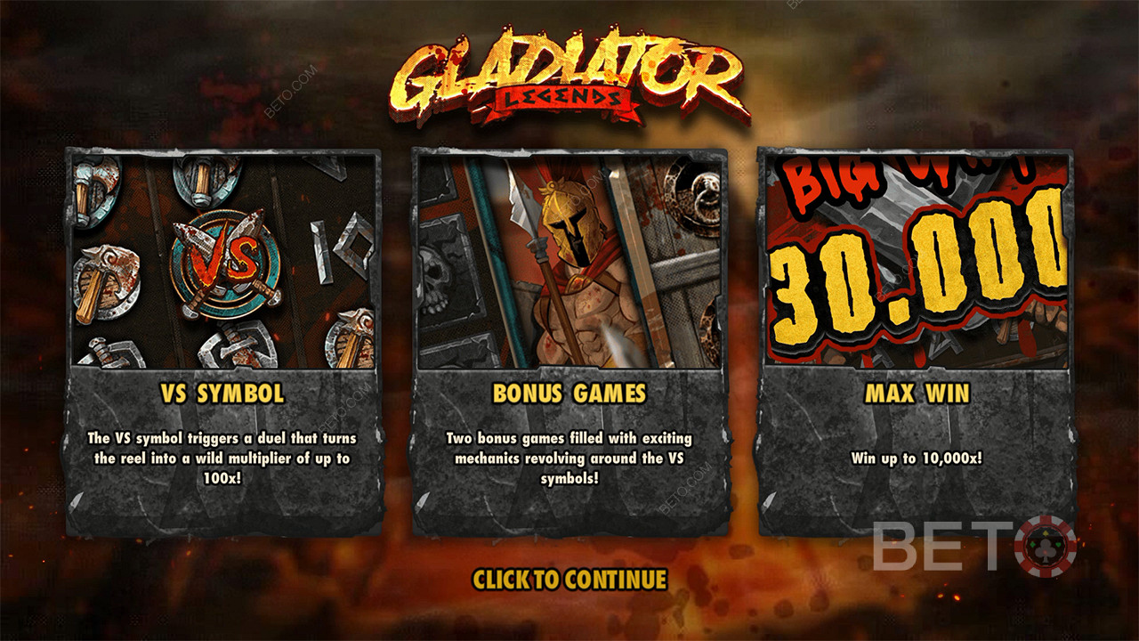 Gana hasta 10.000x de tu apuesta en la tragaperras Gladiator Legends