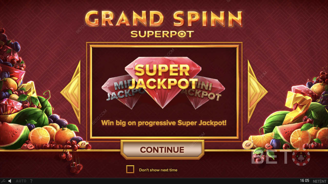 El Super Jackpot Progresivo se activa en el Grand Spinn Superpot