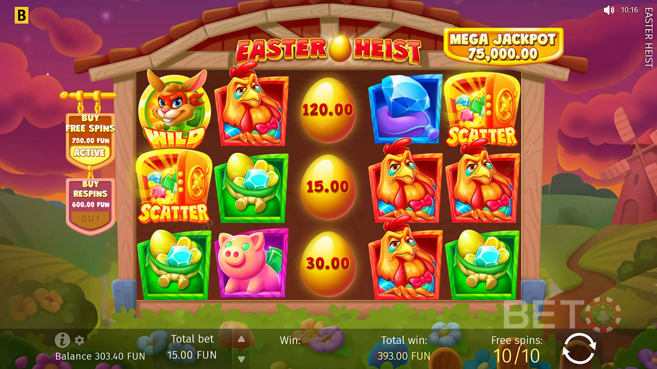 Reseña de Easter Heist de BETO Slots