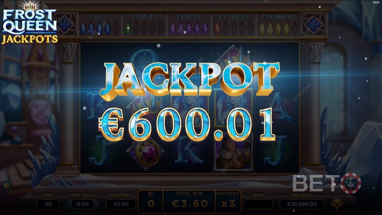 Conseguir un bote de 600 euros en Frost Queen Jackpots
