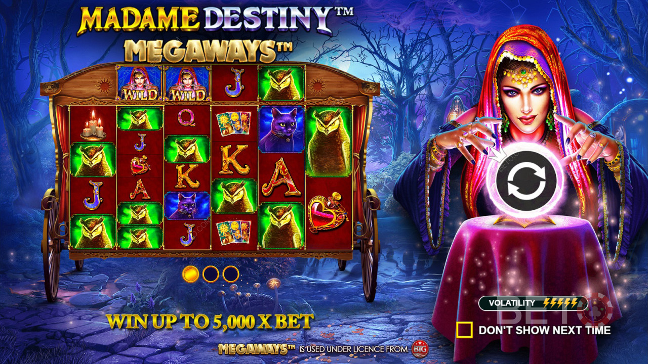 Una imagen de muestra del juego de Madame Destiny Megaways