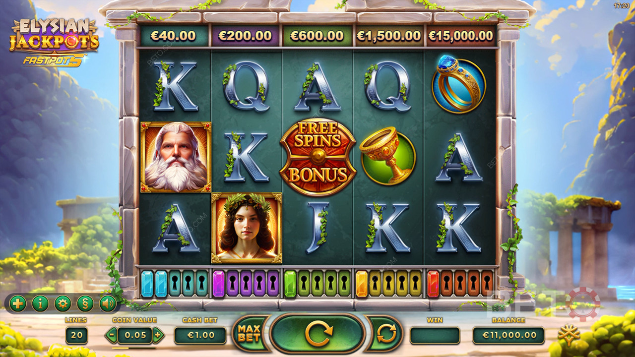 Reseña de Elysian Jackpots por BETO Slots