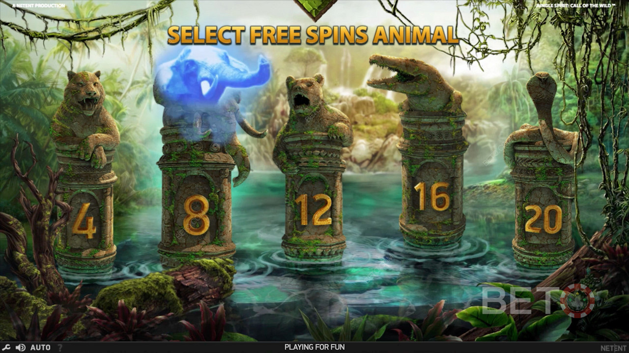 Selección de giros gratis en Jungle Spirit: Call of the Wild