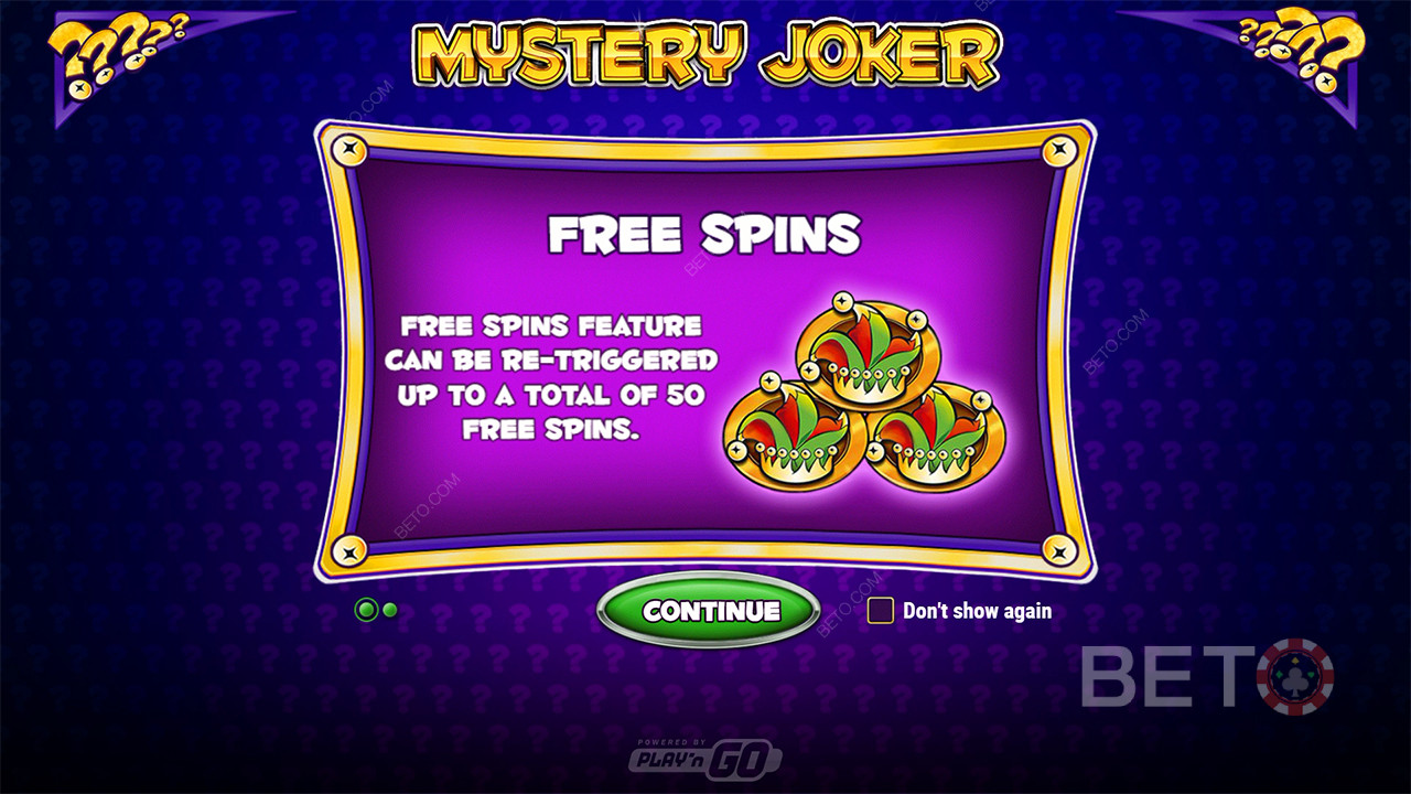 Explicación de las bonificaciones en Mystery Joker de Play