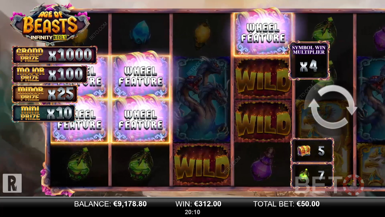 Reseña de Age of Beasts Infinity Reels de BETO Slots