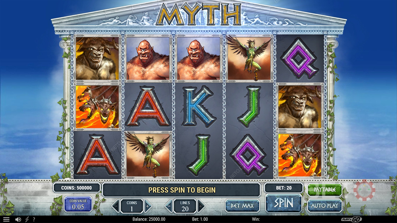 Revisión de Myth por BETO Slots