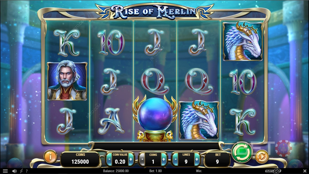 Rise of Merlin Slot - Hermosos símbolos.