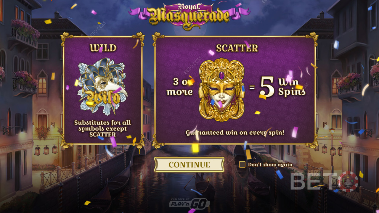 Explicación de las funciones extra en «Royal Masquerade» por Play