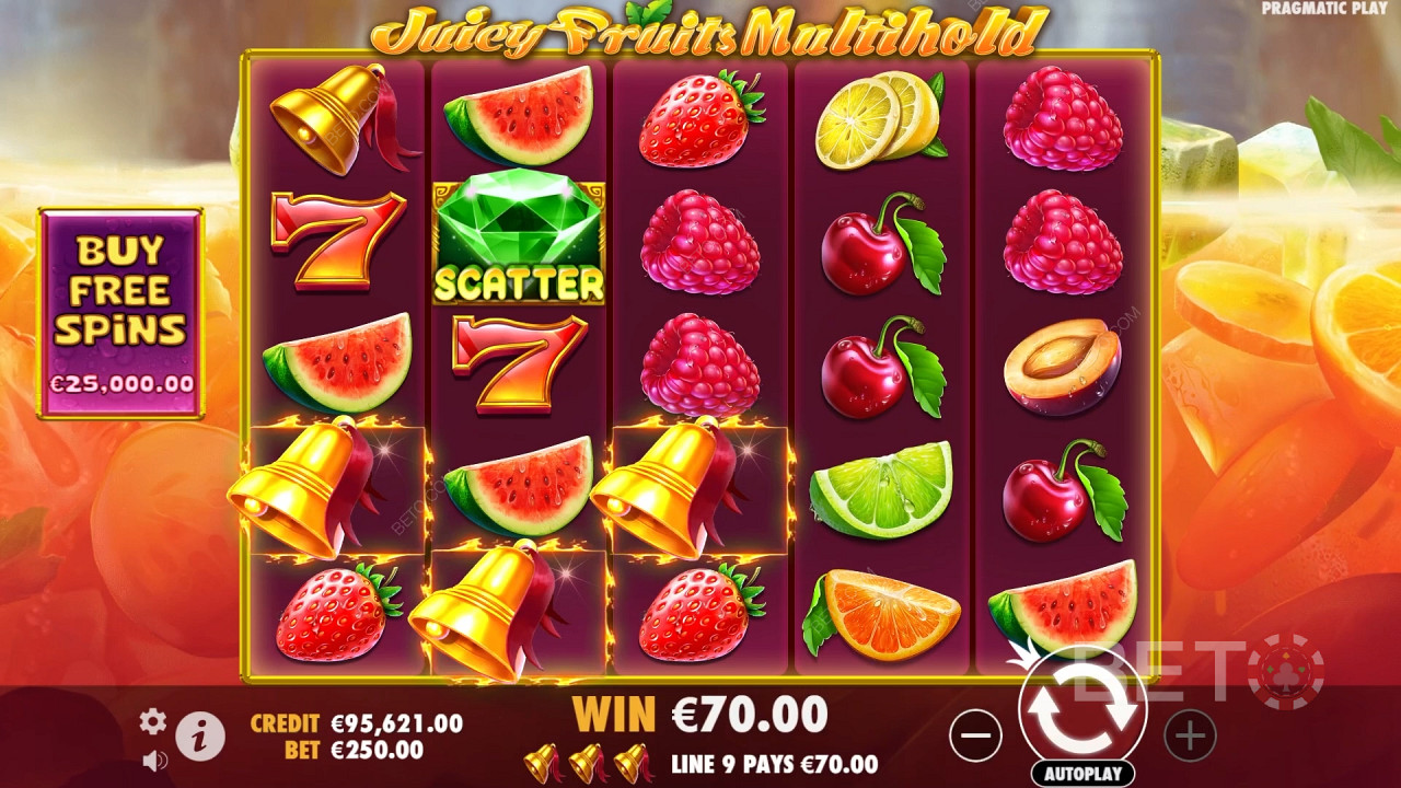 ¡Gana 8.000 veces tu apuesta en la tragaperras online Juicy Fruits Multihold!
