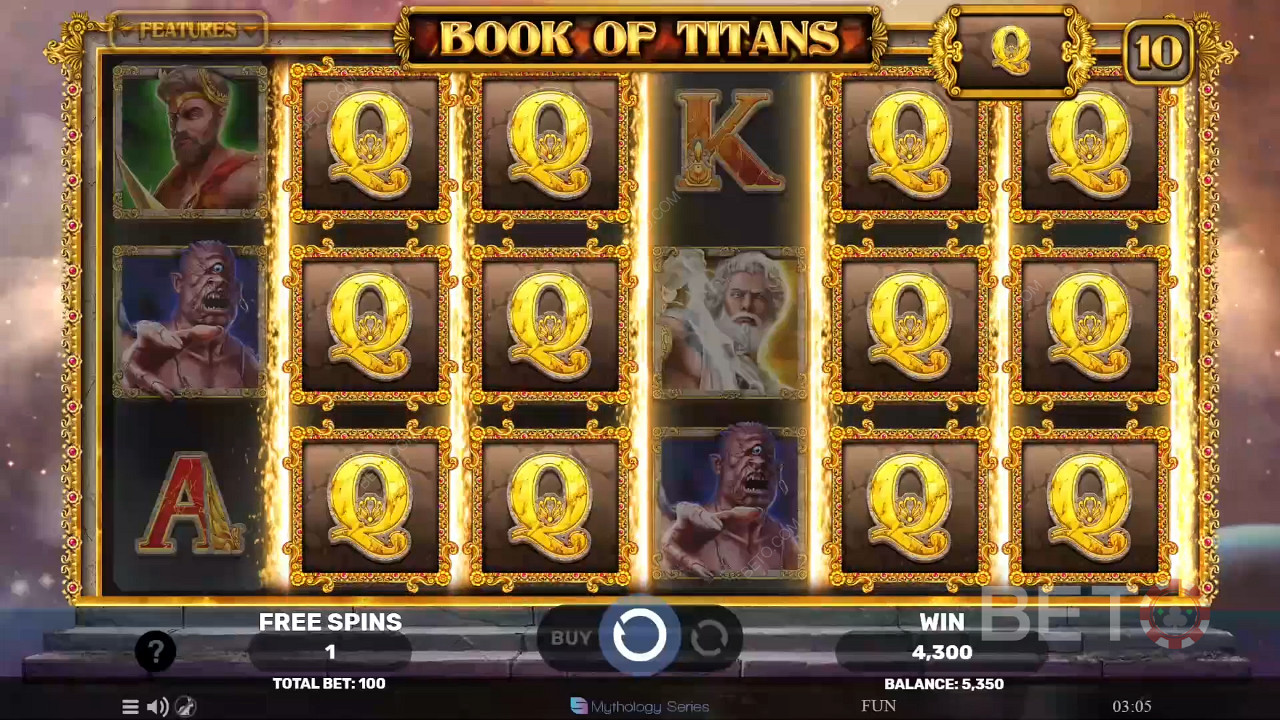 Explicación de las bonificaciones en Book of Titans de Spinomenal