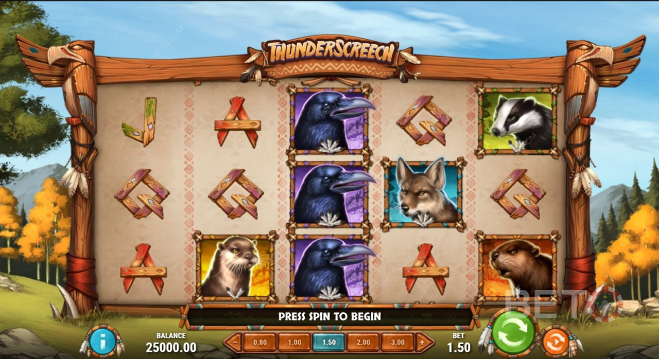 Símbolos únicos del juego de Thunder Screech