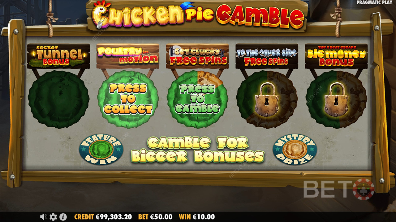 Explicación de las bonificaciones en The Great Chicken Escape de Pragmatic Play
