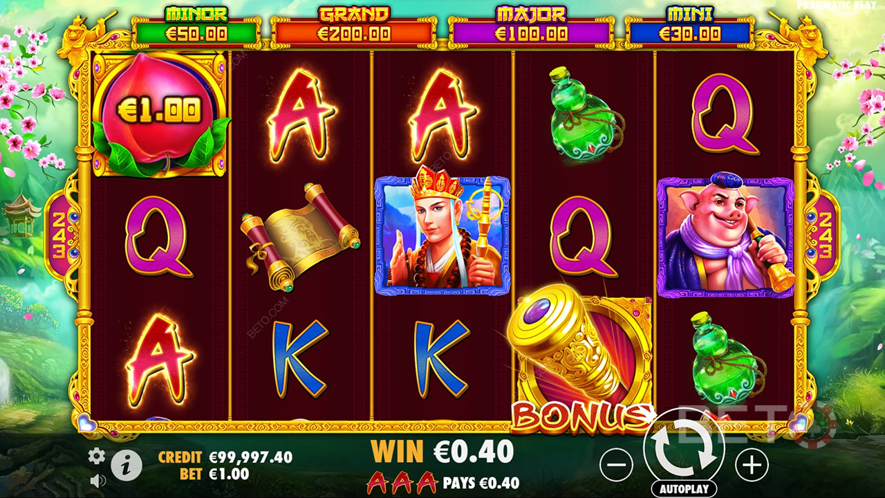 Explicación de las bonificaciones en Monkey Warrior por Pragmatic Play