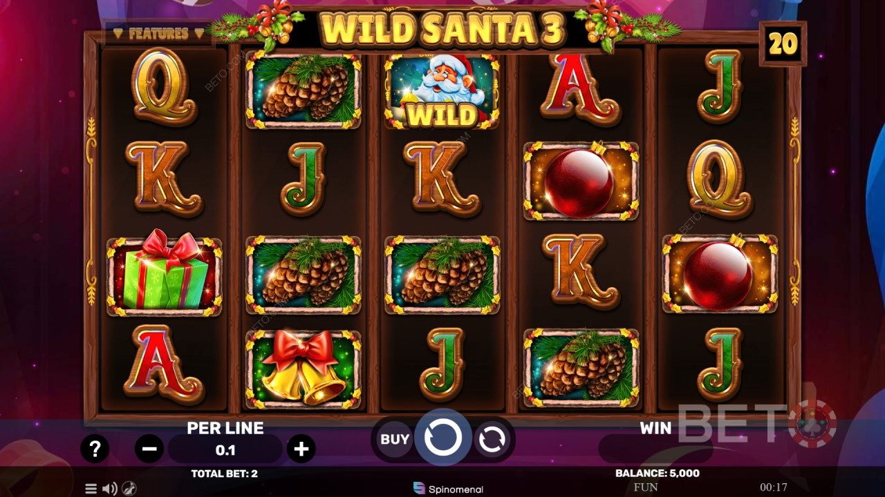 Reseña de Wild Santa 3 de BETO Slots