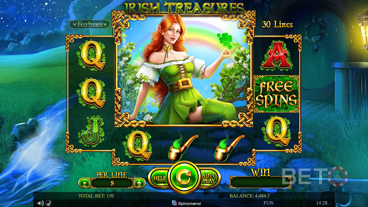 Irish Treasures (Spinomenal) Juego Gratis
