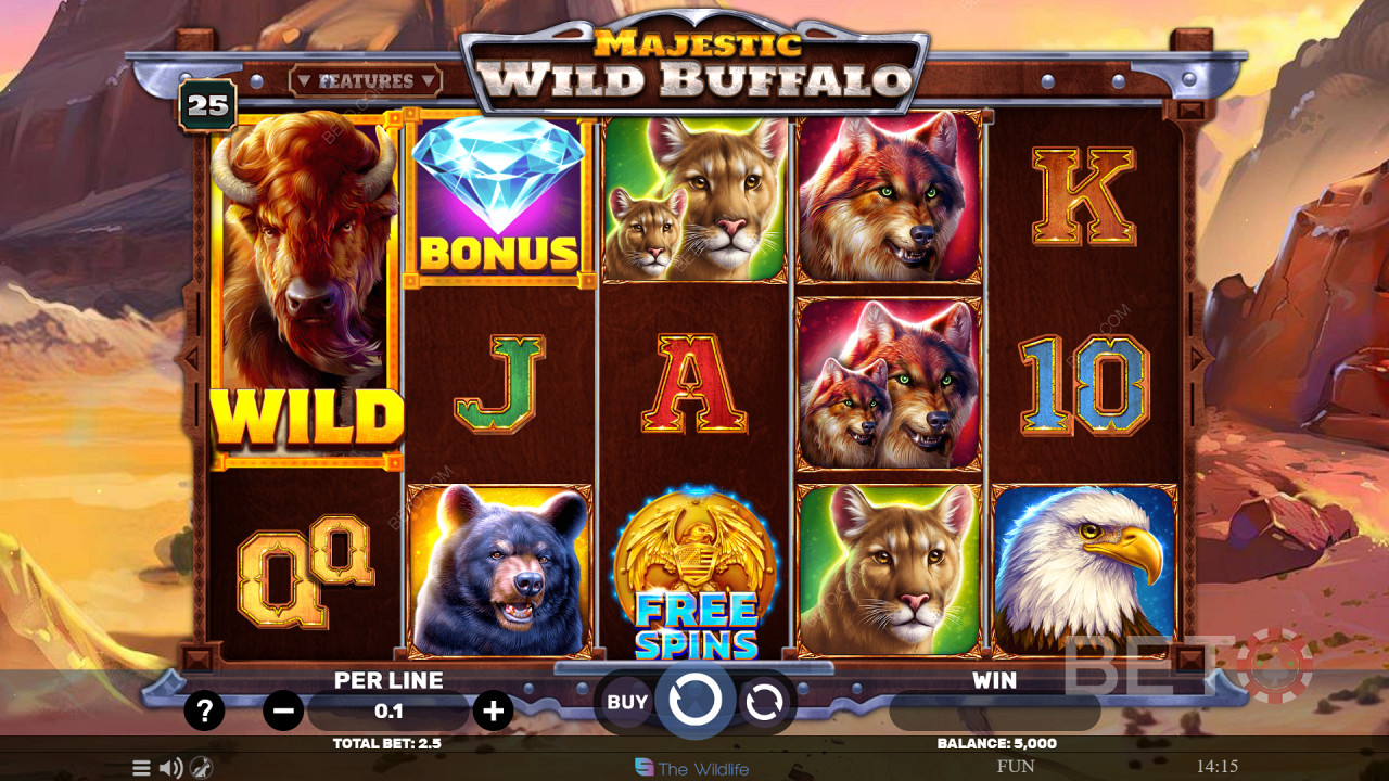 Majestic Wild Buffalo Juego Gratis