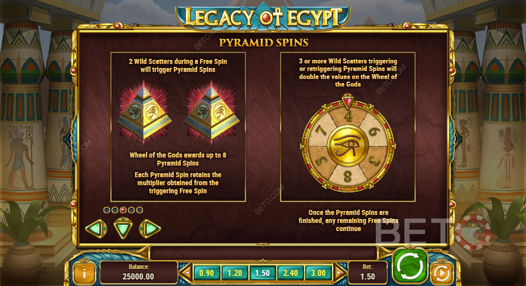 Tiradas gratis en Legacy Of Egypt