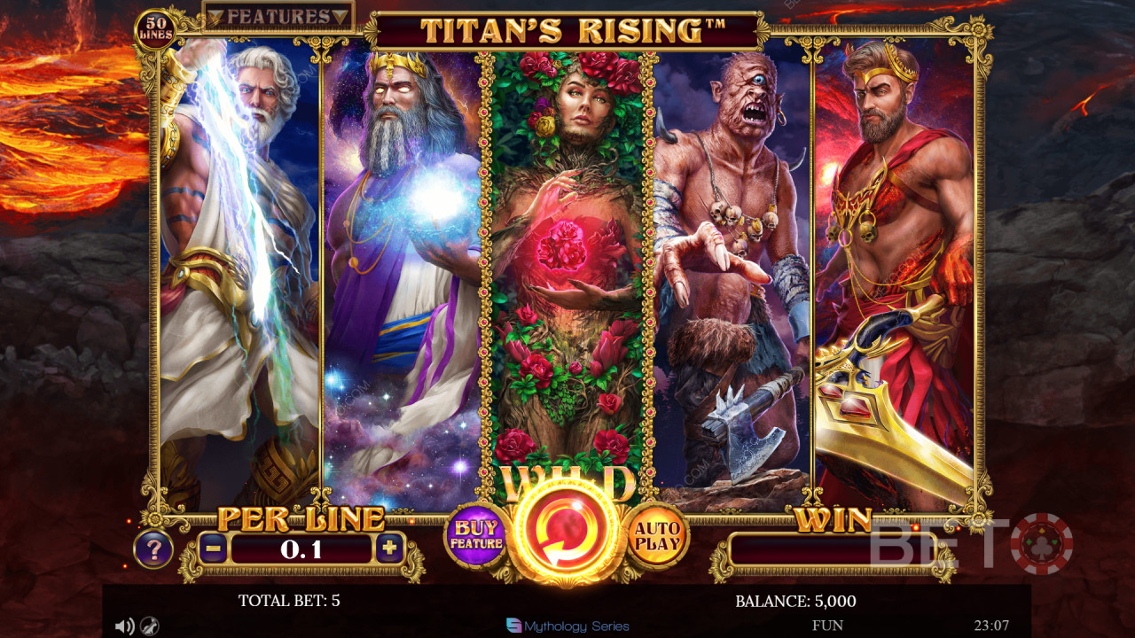 Reseña de Titans Rising de BETO Slots