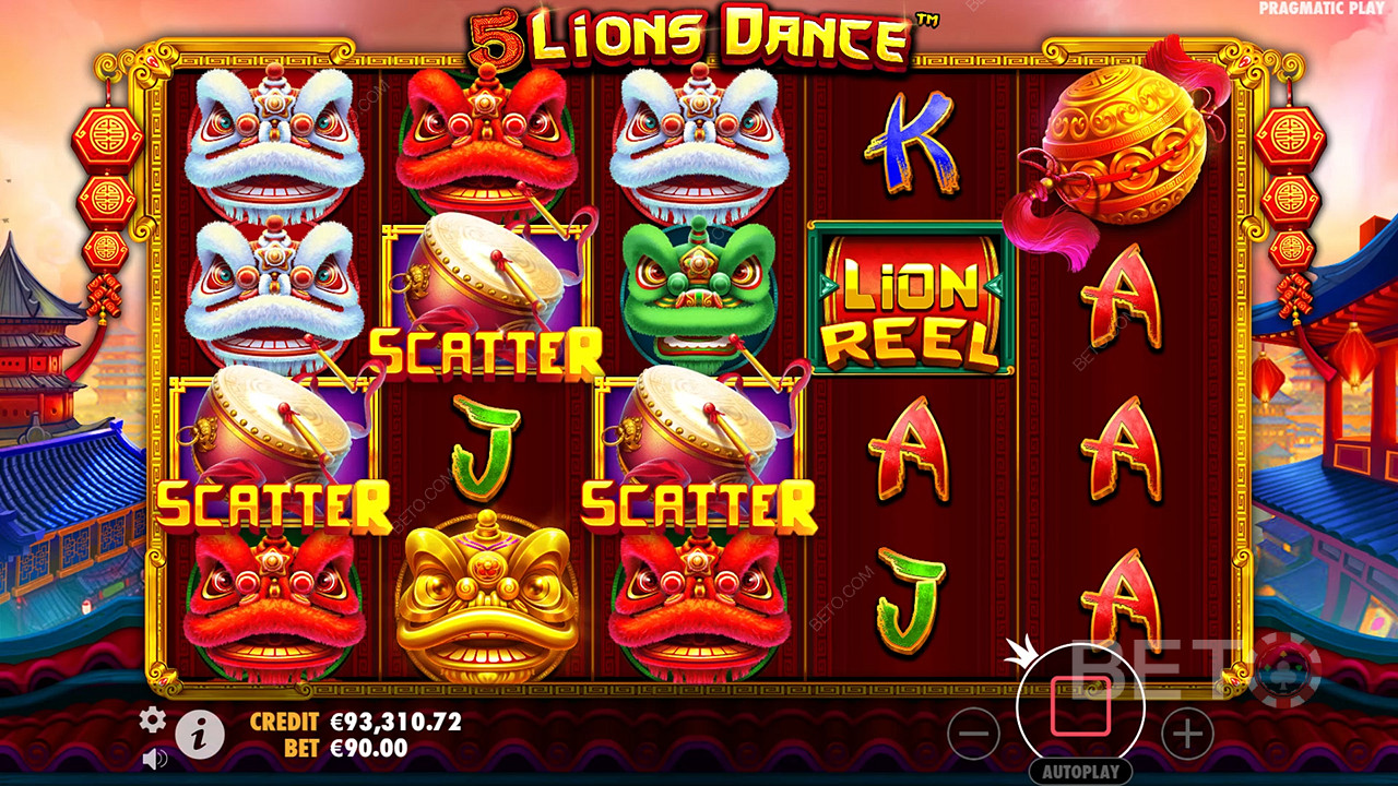 5 Lions Dance Juego Gratis