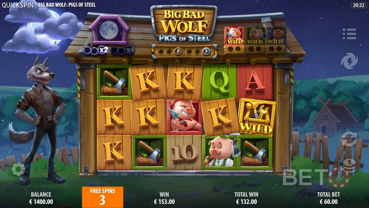 Lobo Feroz: Pigs of Steel Reseña de BETO Slots