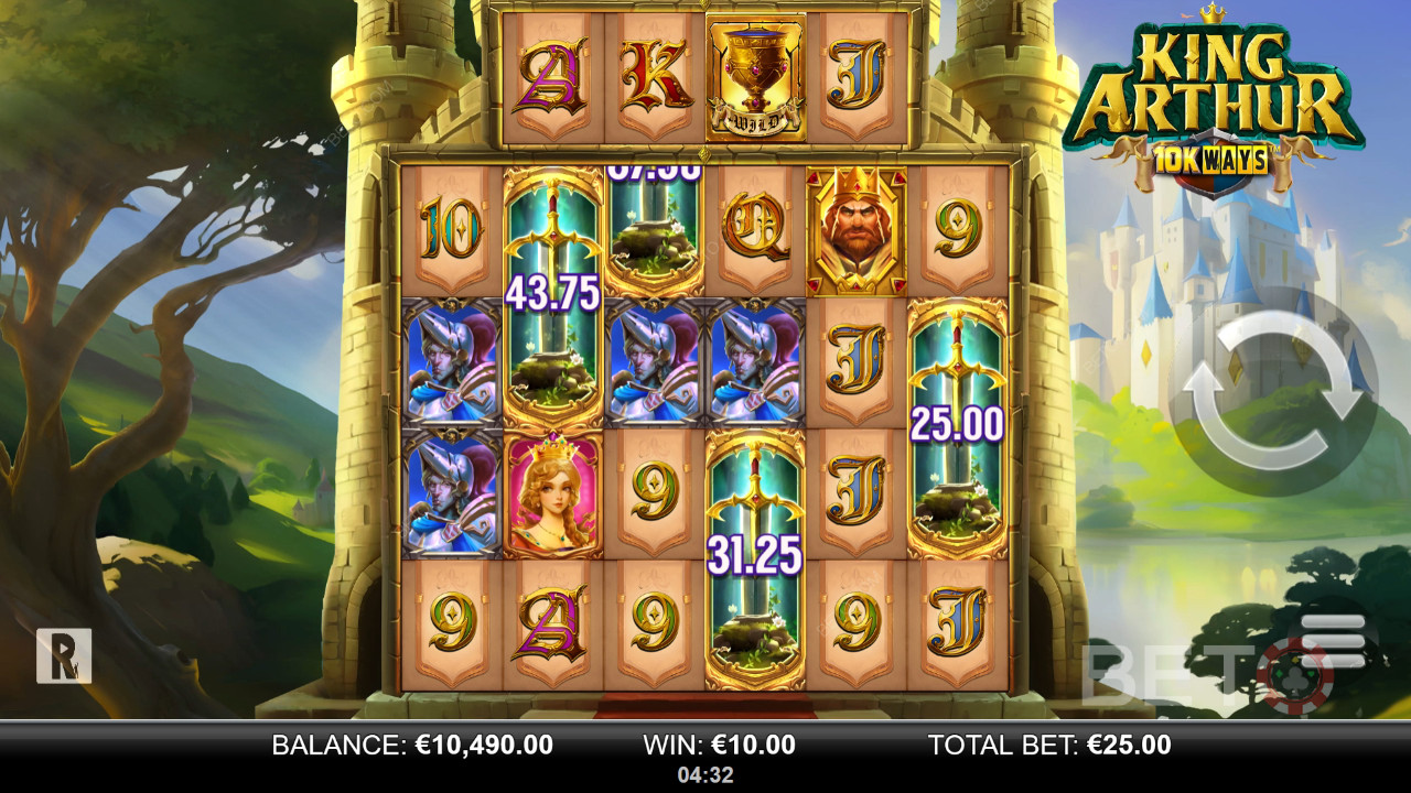 Revisión de King Arthur 10k Ways de BETO Slots