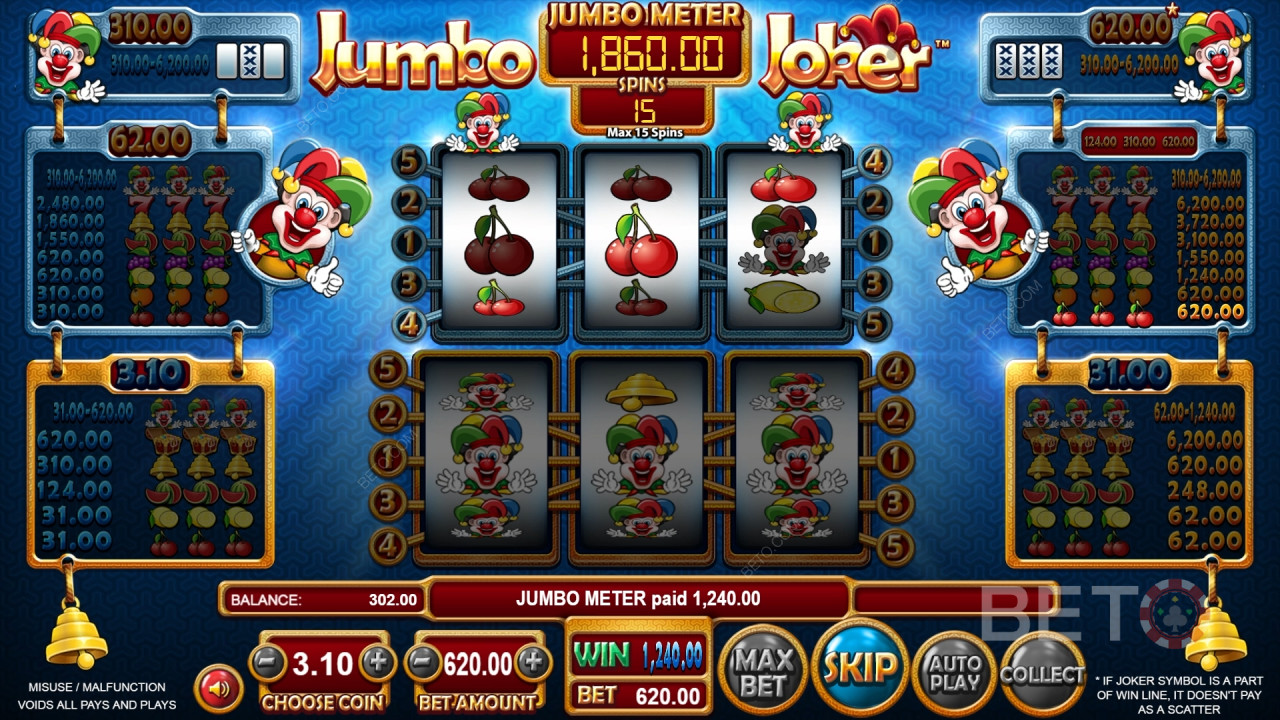 Reseña de Jumbo Joker de BETO Slots