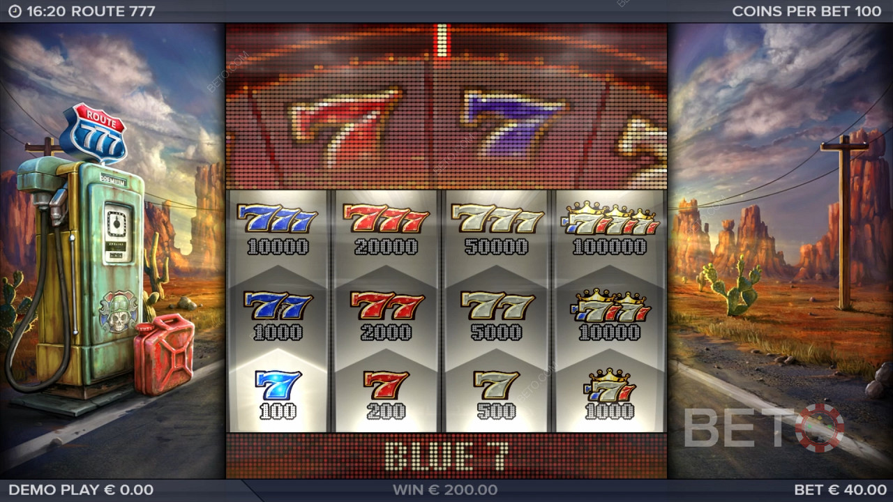 ¡Gana 4.000 veces tu apuesta en la Route 777 Slot Online!