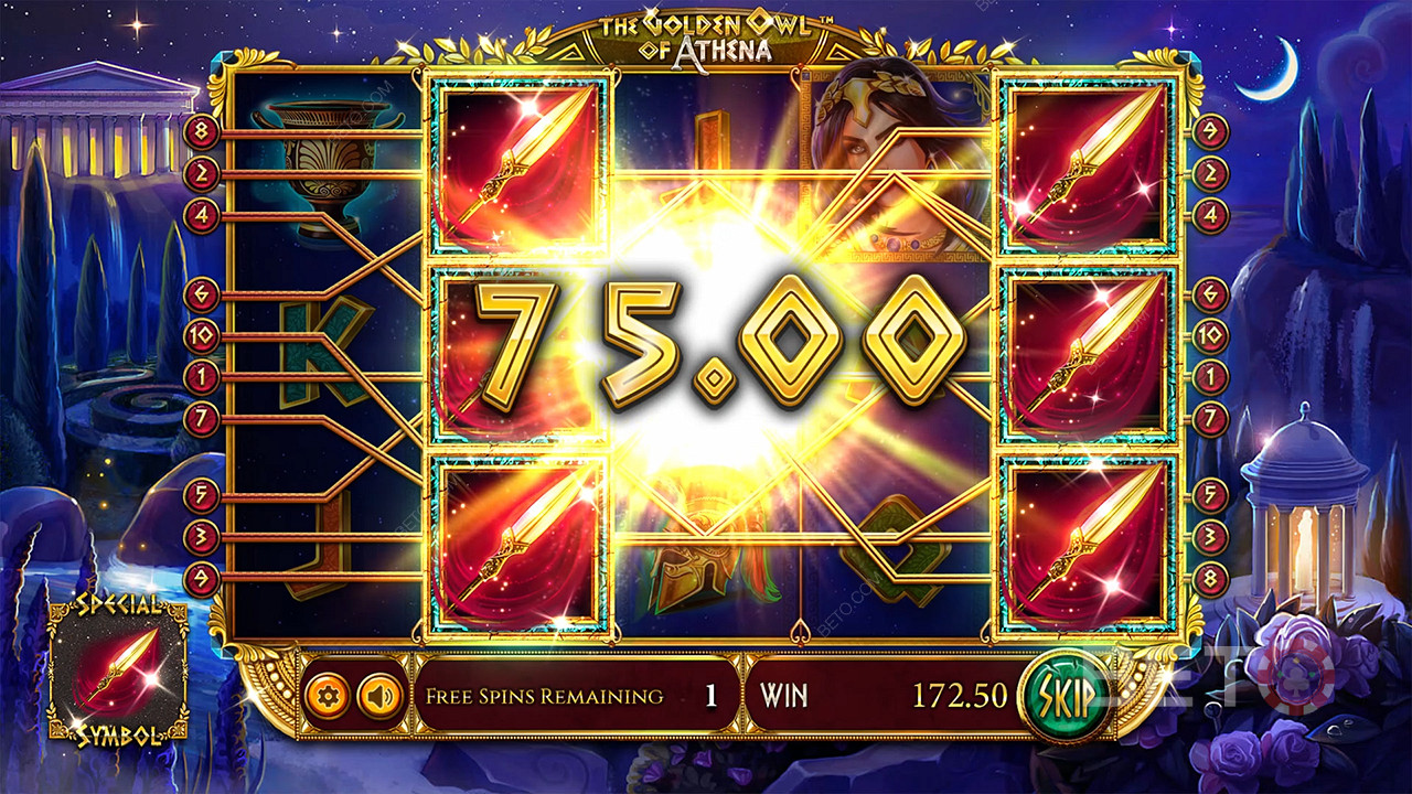El Búho Dorado de Atenea Reseña de BETO Slots