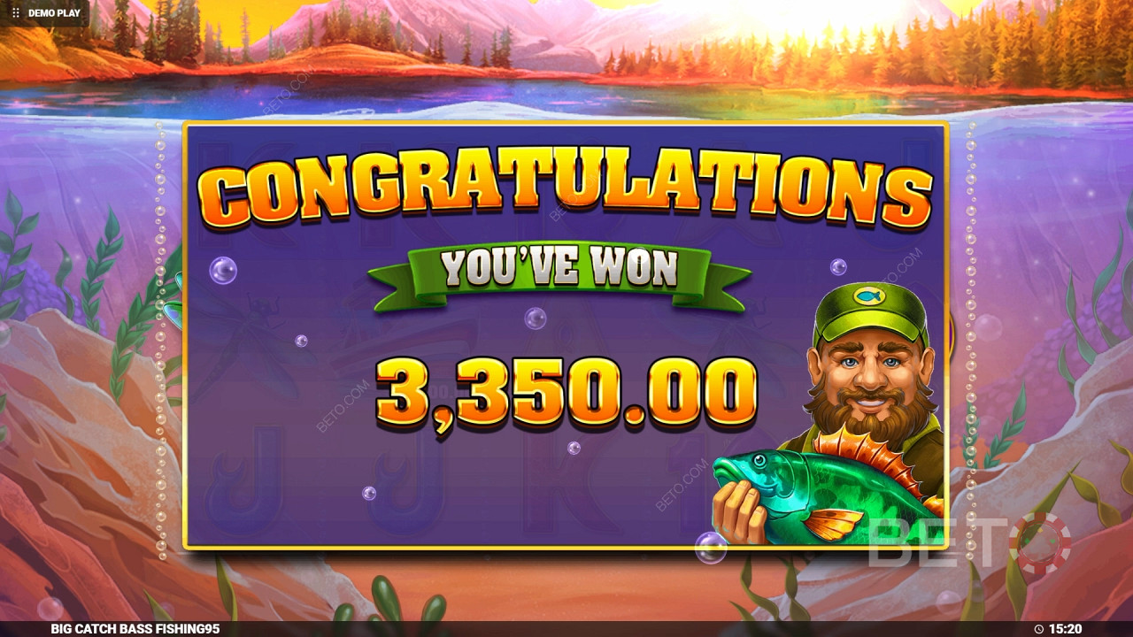 ¡Gana 4.000 veces tu apuesta en la tragaperras online Big Catch Bass Fishing!