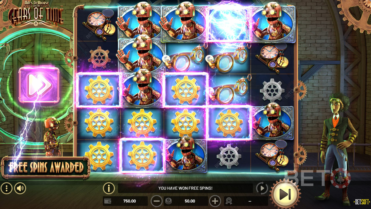 Miles Bellhouse y los engranajes del tiempo Reseña de BETO Slots
