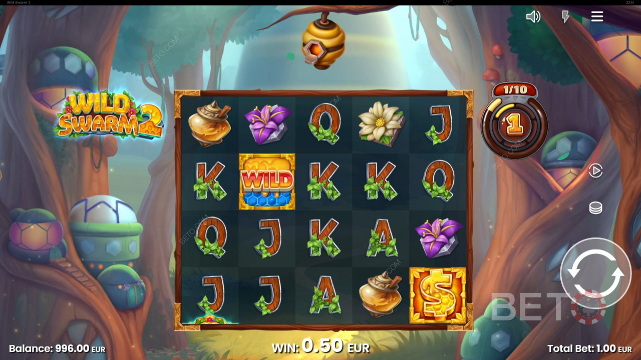 Gana 10.000 veces tu apuesta en la tragaperras Wild Swarm 2